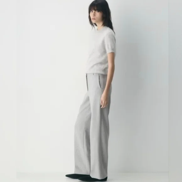 Babaton Light Gray Women's Trousers - Picture 2 of 8